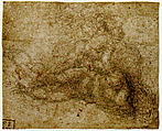Four Fragments with Sketches of David and Goliath (recto); Fragmentary Architectural Designs (verso), Michelangelo Buonarroti (Italian, Caprese 1475–1564 Rome), Black chalk
